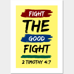 Fight the Good Fight | Christian Typography Posters and Art